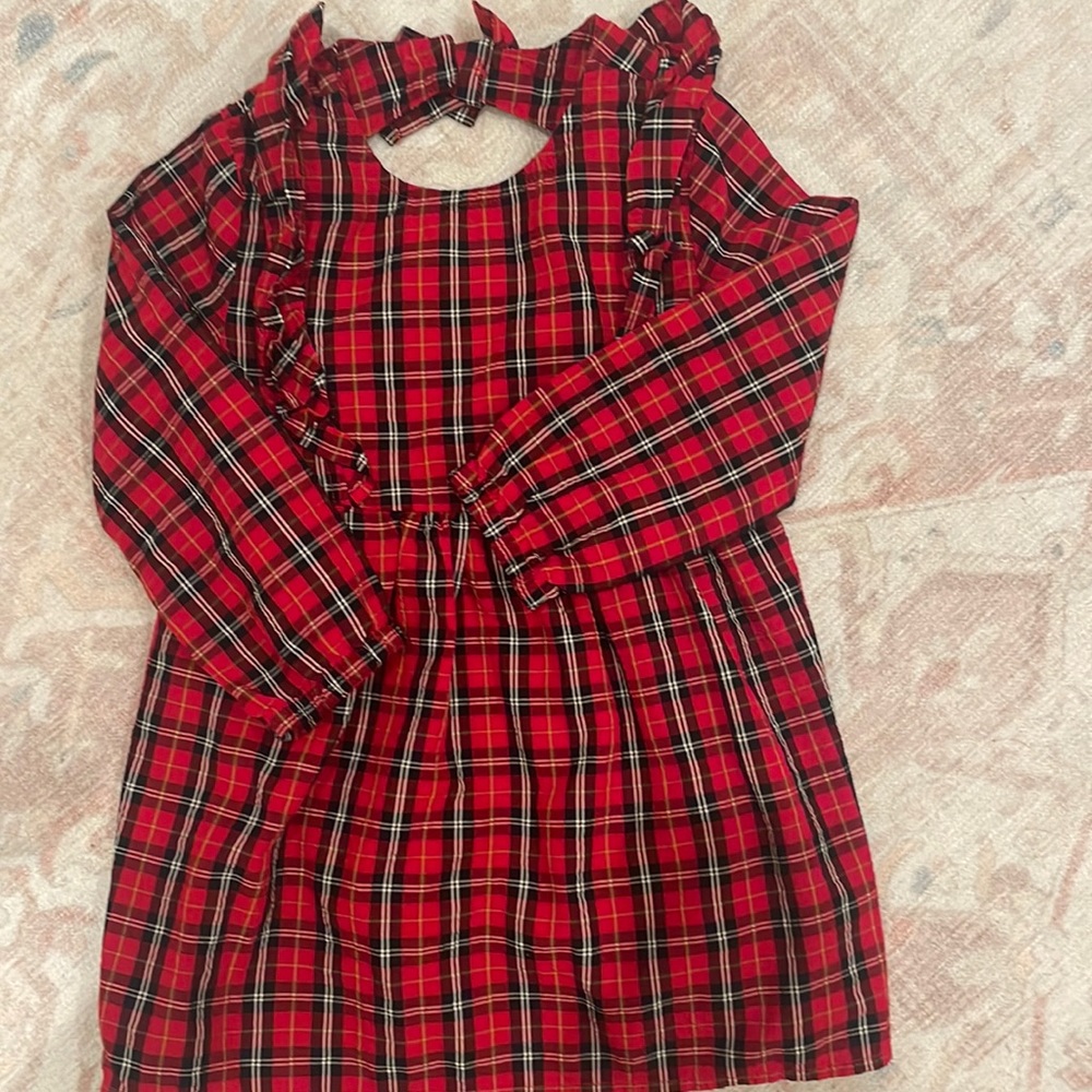 Old navy plaid dress with back bow detail